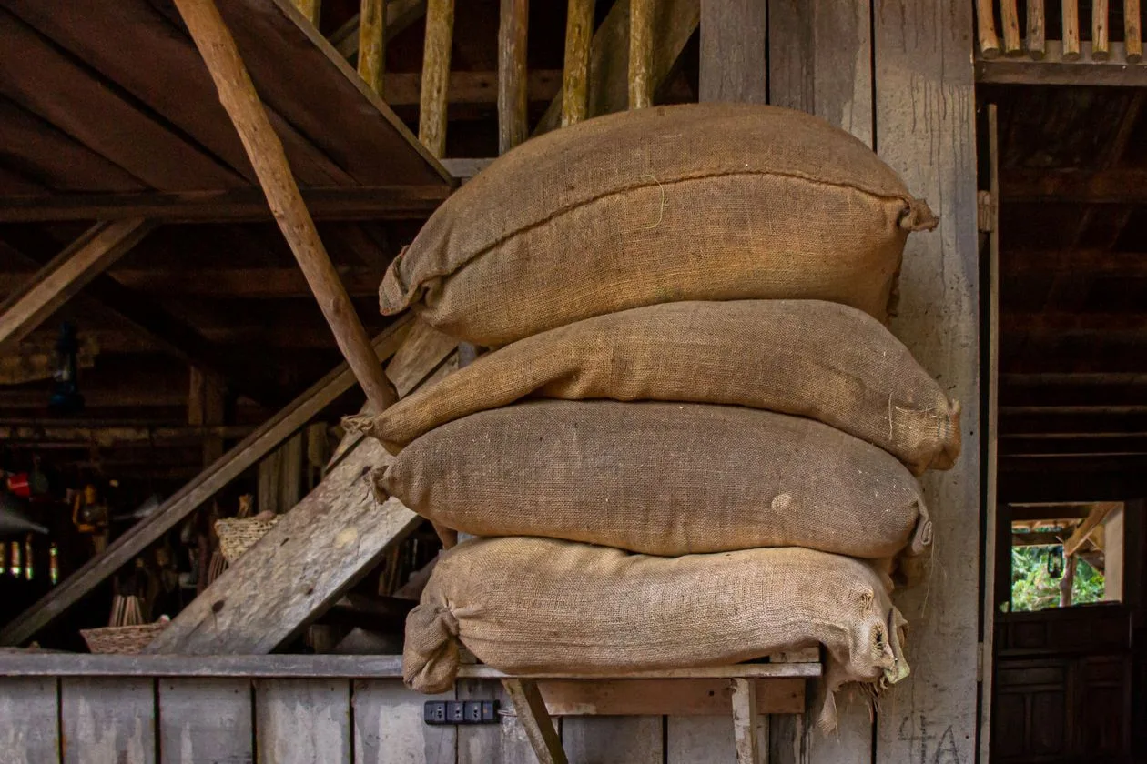 Agricultural supply warehouse with feed and farm products