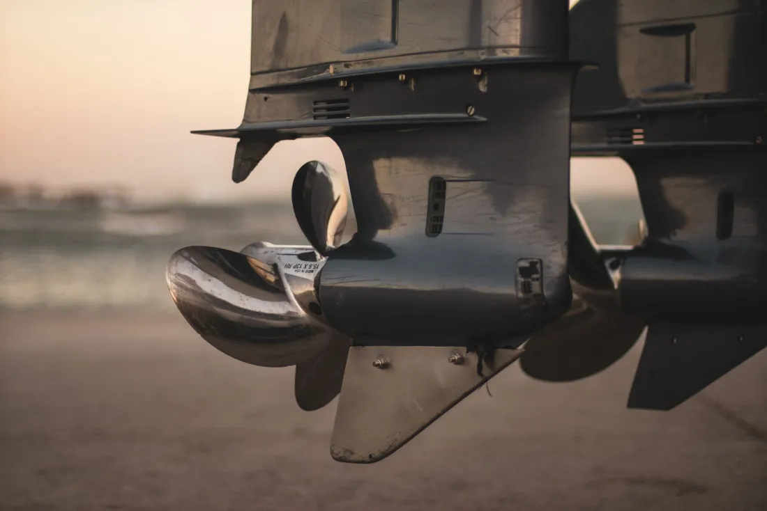 Marine parts and boating accessories on display